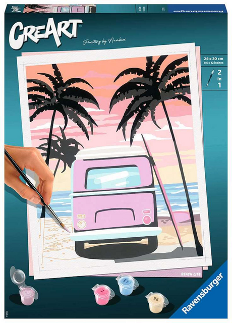 Malarstwo Ravensburger po numerach Ravensburger Creart Malarstwo po numerach - życie na plaży