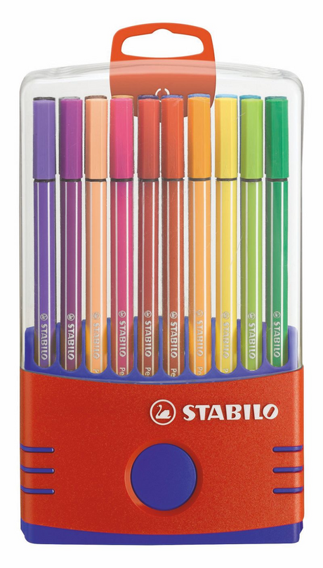 Stabilo pen 68 - pisak - colorparade - zestaw 20 sztuk - czerwony