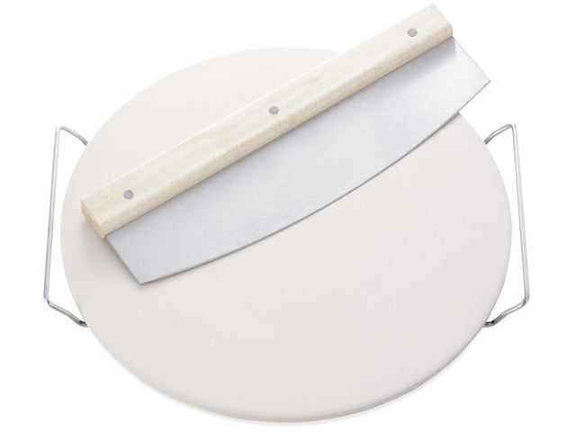 Leifheit 3159 okrągły kamień do pizzy z nożem