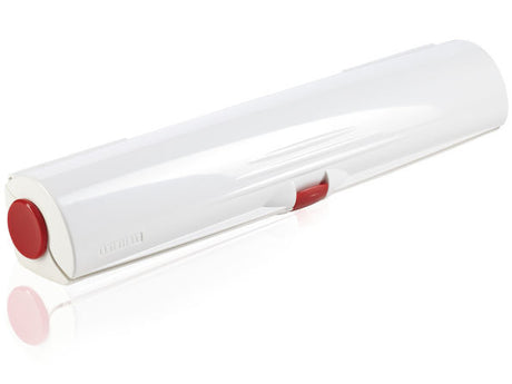 Leifheit Comfortline Obcinarka do folii Uchwyt na folię spożywczą Perfect Cut - rozmiar folii 29,5 - 33 cm - biały