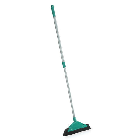 Leifheit 55243 miękka i łatwa w użyciu miotła z gumy piankowej 34 cm z teleskopową rączką niebiesko-srebrna