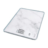 Waga kuchenna Soehnle Compact 300 - cyfrowa - dokładność 1 grama - do 5 kg - wygląd marmuru - biała