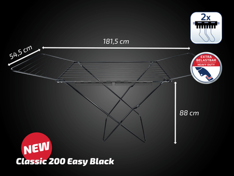 Suszarka Leifheit Classic 200 Easy Black
