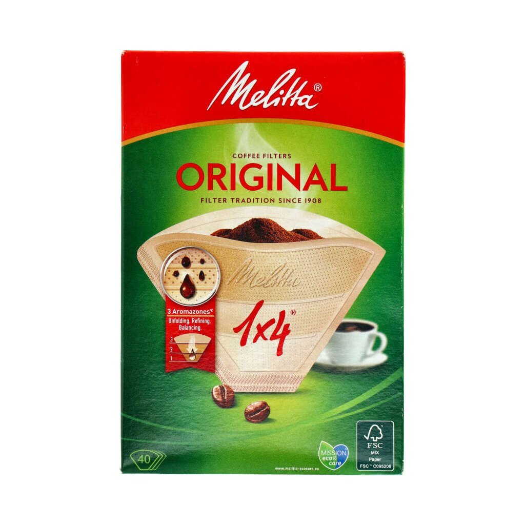 Filtry Melitta 1x4 40 sztuk brązowe