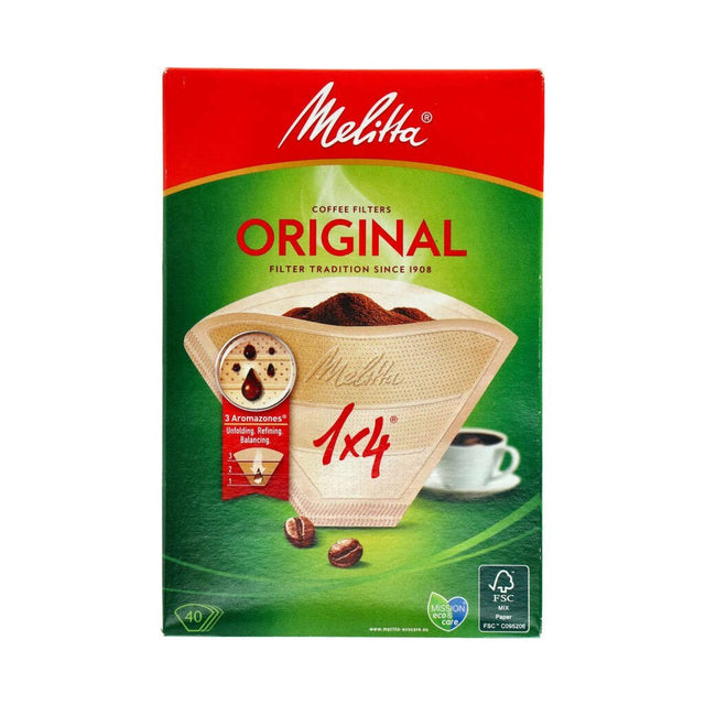 Filtry Melitta 1x4 40 sztuk brązowe