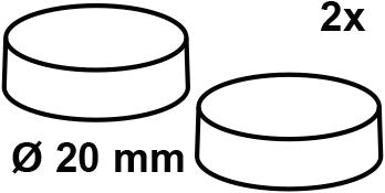 Zaślepka dekoracyjna Kirchhoff, biała, 20 mm, do zestawu do montażu WC, (2x) - 988462148