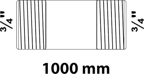 Złączka rurowa Kirchhoff z kutego żelaza, ocynkowana, 3 4 x 1000 mm, (23) - 989824155