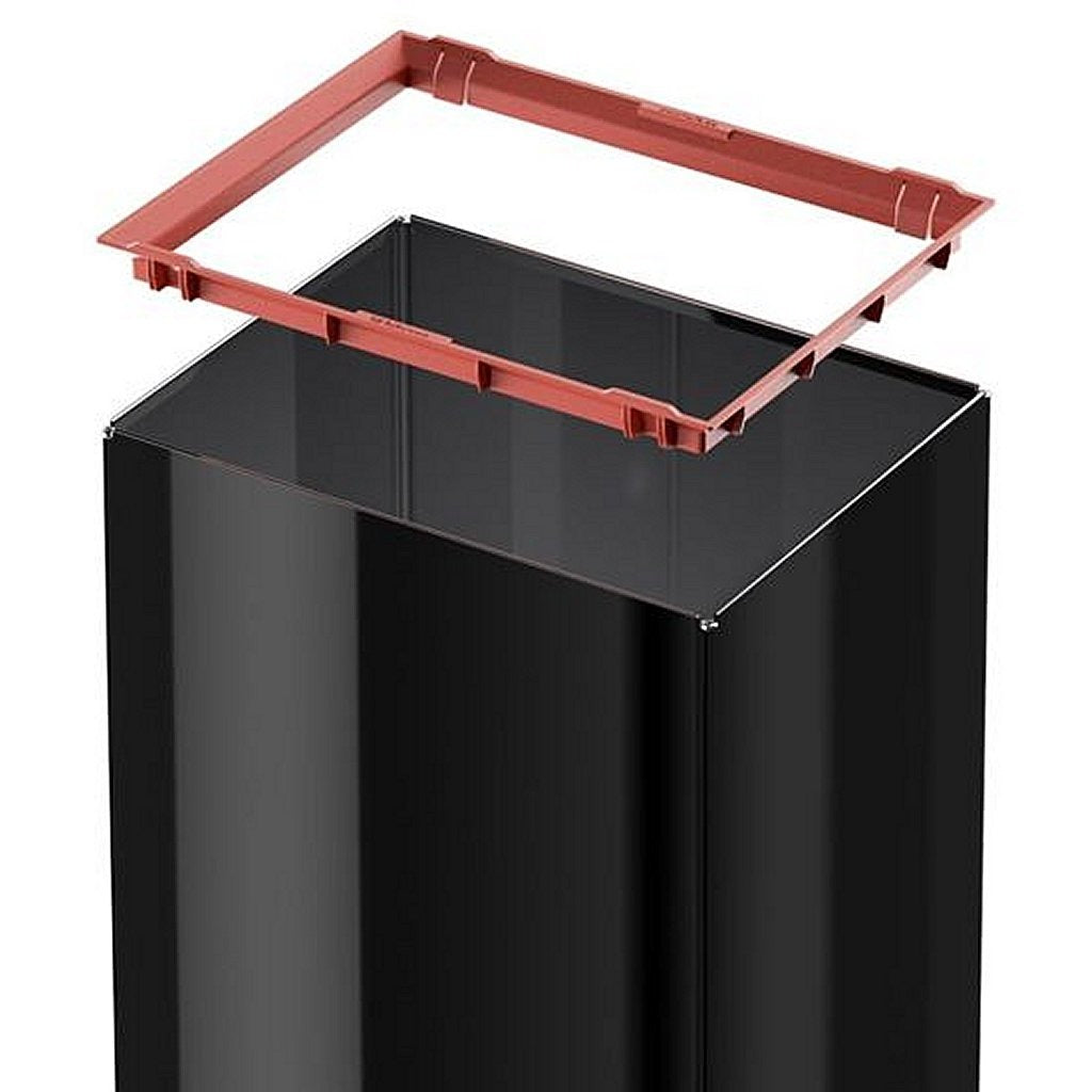 Kosz na śmieci Hailo 0860-241 czarna huśtawka big-box xl