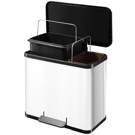 Hailo 0630-230 OKO DUO PLUS L Pedal Busket 17+9L White Black