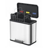 Hailo 0633-230 Öko Trio Plus Pedal Bin 3x9l White