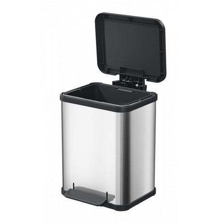 Hailo 0619-200 öko uno plus m kosz na śmieci z pedałem, 17 l, stal nierdzewna