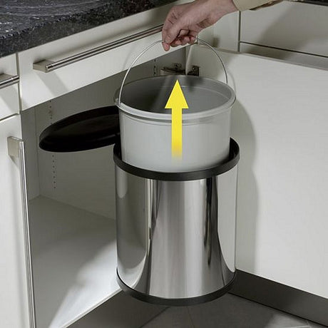 Hailo 3555-101 Compact-Box M Recycle Bin 15L Srebrny czarny