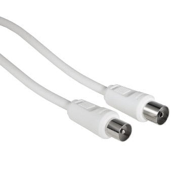 Kabel koncentryczny antenowy Hama 85 dB 1,5m biały