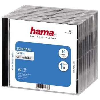 Pudełko na płyty CD Hama, 10 sztuk, zapieczętowane