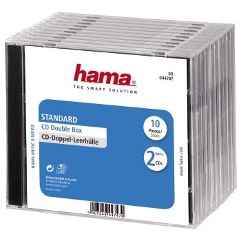 Pudełko na płyty CD Hama 10 sztuk, okładka na 2 płyty zapieczętowana