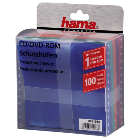 Hama CD DVD Blu-ray PP okładki 100 sztuk, wielokolorowe