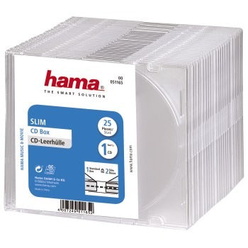 Hama CD slim box przezroczyste 25 sztuk