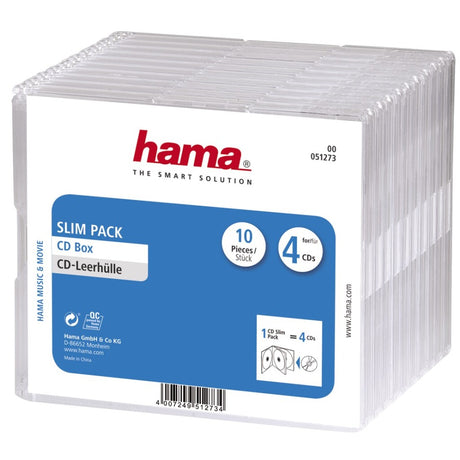 Pudełka na płyty CD Hama #039;opakowanie slim-pack #039;4 na 10 sztuk