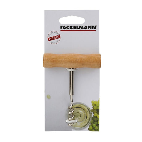 Korkociąg Fackelmann podstawowy 10,5 cm drewno chrom