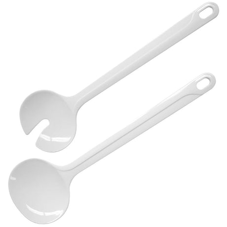 Podstawowy zestaw sałatkowy Fackelmann 26 cm biały plastik san 2 sztuki
