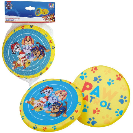 Frisbee z gąbką Paw Patrol 19 cm żółto-niebieskie