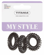 Titania haar elastiek anti ziep 3.5cm 3 stuks - zwart