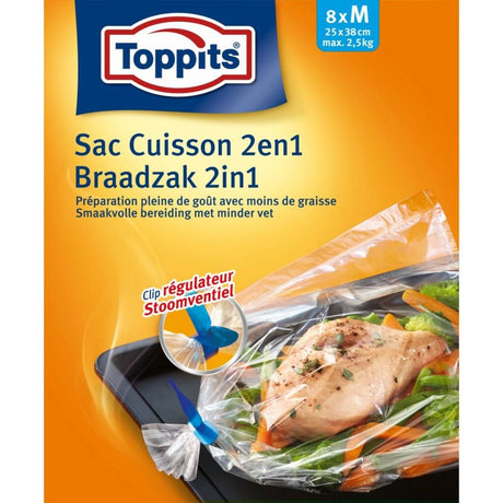 Worki do pieczenia Melitta Toppits 2 w 1 8 torebek rozmiar m do 2,5 kg