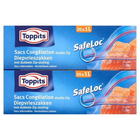 Torebki do zamrażarki Toppits Safeloc zip 1l 20 sztuk