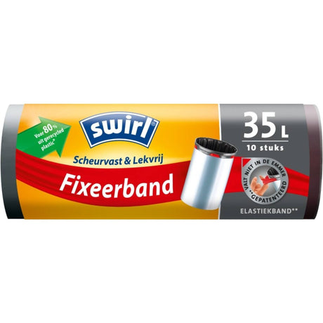 Worek na śmieci z pedałem wirowym i elastyczną opaską mocującą 35 l rolka z 10 workami 650 x 635 mm wykonany w 80% z tworzywa sztucznego pochodzącego z recyklingu