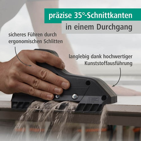 Wolfcraft - płaszczyzna do gipsu - płaszczyzna do gipsu - przecinarka do płyt gipsowo-kartonowych 45 stopni - płaszczyzna krawędziowa - 4009000