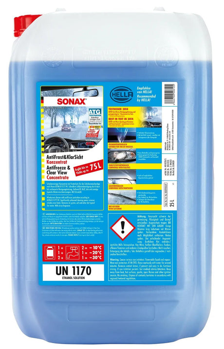 Sonax Środek przeciw zamarzaniu na szybę przednią przeciw zamarzaniu przezroczysty antykorozyjny+przezroczysty 25 l
