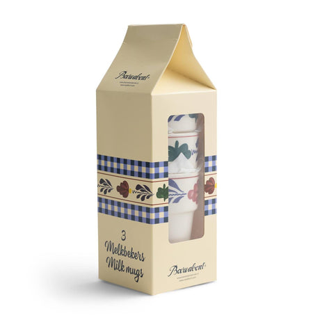 Zestaw 3 kubków do mleka Sonja Boerenbont w kartonowym opakowaniu po mleku 25 cl