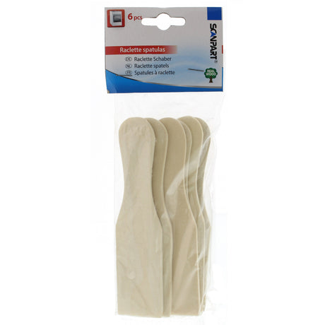 Drewniane szpatułki Scanpart do raclette 6 sztuk