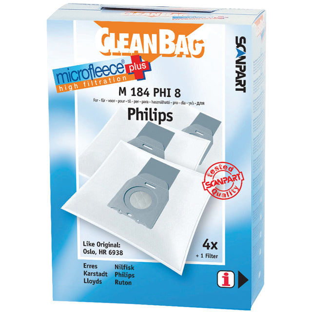 Worek na kurz Scanpart M184phi8 z mikropolarem Philips Oslo i Micro