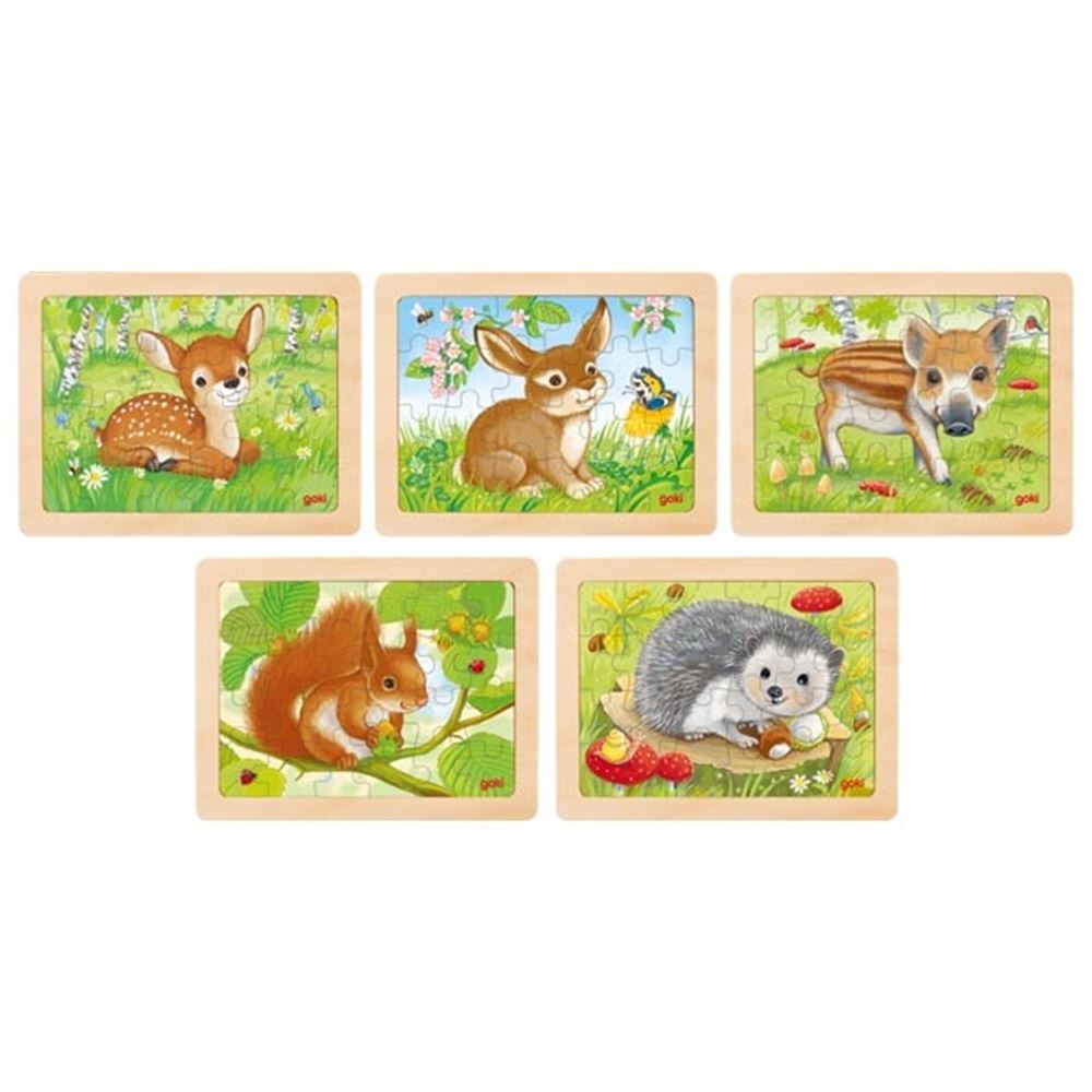 Puzzle ze zwierzętami leśnymi. 5 różnych 24 części s. 15