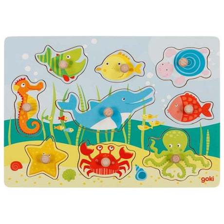 Przycisk puzzle podwodny świat. 9 sztuk. 1+