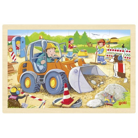 Plac budowy puzzli Goki. 24 sztuki. 30x20x0,8 w