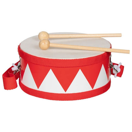 Bęben Goki czerwony - zabawkowy instrument muzyczny dla dzieci.