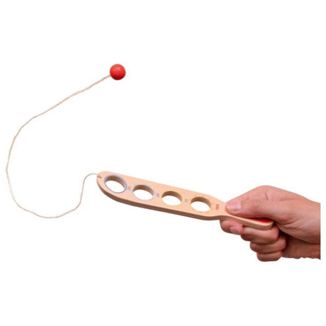 Gra łapania Goki - złap piłkę - 19,5 cm - drewno - 5 lat
