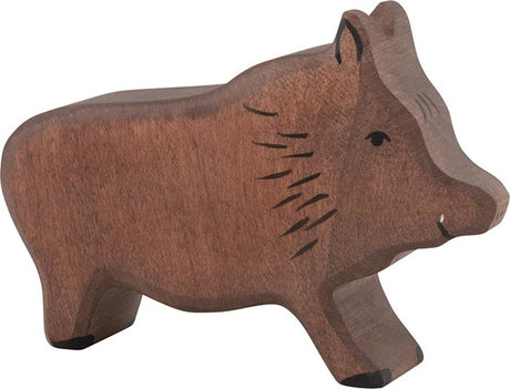 Zwierzęta leśne Holztiger - dzik - 12x3x8cm - figurka drewniana - ręcznie robiona