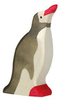 Holztiger pinguïn, kop omhoog. 5 cm.