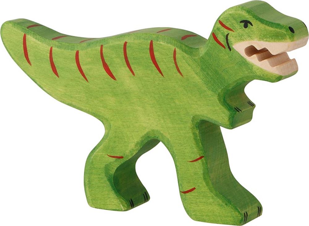 Holztiger tyranozaur rex. 10 cm.