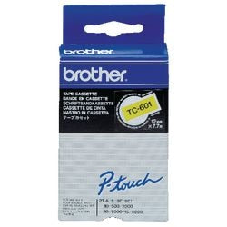Taśma Brother tc601 czarno-żółta 12 mm 7,7m