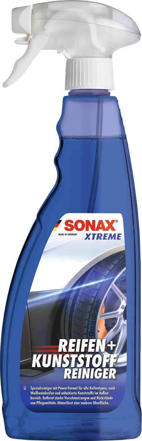 Specjalny środek czyszczący Sonax xtreme reifen + środek do czyszczenia tworzyw sztucznych do opon + środek do czyszczenia tworzyw sztucznych butelka 750 ml