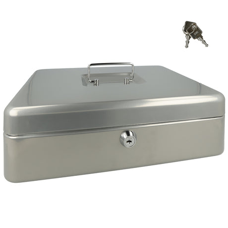 Kasetka Westcott - 301x242x91mm - srebrnoszara - plastikowa wkładka z 5 przegródkami - ac-e51002-zi