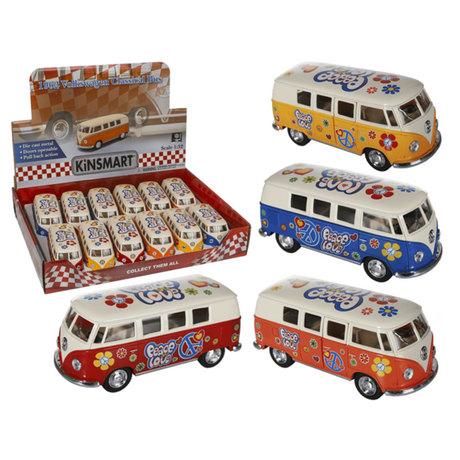 Model samochodu DSP z napędem pull-back. autobus vw t1