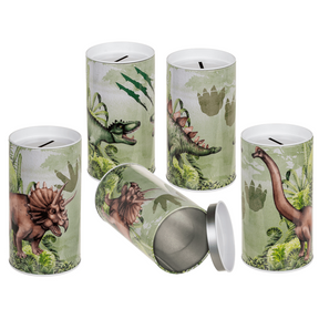 Metalowa skarbonka, dinozaur. 4 asortyment