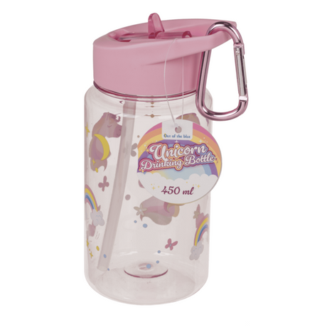 Butelka do picia Abi, jednorożec ze słomką. 450ml