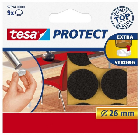 Tesa 1003212 - filc 26mm brązowy 9 szt | 20 sztuk