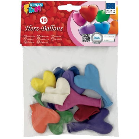 Balony Stylex serca 10 sztuk